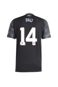 Aston Villa Pau Torres #14 Jalkapallovaatteet Vieraspaita 2025-26 Lyhythihainen